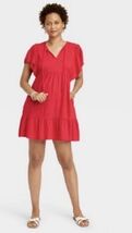 Knox Rose Dress Knee Length tea Ruffled Boho Women’s summer dress Small - $14.99