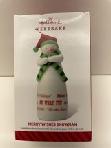 HALLMARK KEEPSAKE ORNAMENT 2014 Merry Wishes Snowman Limited Edition - $4.95