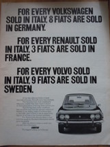 Vintage Fiat Print Magazine Advertisement 1971 - $4.99