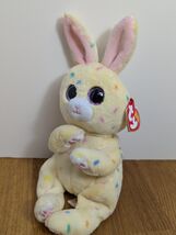 Ty Beanie Baby Bellies Cream Yellow Plush Bunny Rabbit colorful sprinkles - $12.86