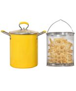 Mini Deep Oil Fryer with 304 Stainless Steel Gadgets for Home (3.2QT/3L) - $19.70