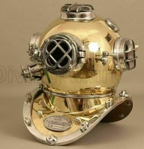 Riproduzione del mini casco da immersione Mark V Divers in ottone vintage... - £259.17 GBP