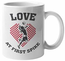 Love At First Spike. Cute Sports Coffee &amp; Tea Mug For Athlete, Trainor, ... - £15.73 GBP+