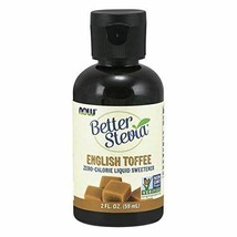 NEW NOW Foods Better Stevia Liquid Sweetener English Toffee 2 oz. - £11.71 GBP