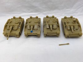 *4 Incomplete* Stug IIIG Plastic WWII Miniature Tanks 2&quot; - $15.24