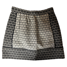 J.Crew Womens Mini Apron Skirt Black White Geometric Jacquard Exposed Ba... - £14.93 GBP