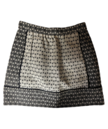 J.Crew Womens Mini Apron Skirt Black White Geometric Jacquard Exposed Ba... - £14.84 GBP