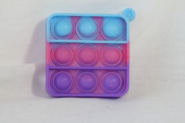 Novelty Keychain (new) SQUARE SILICONE - BLUE, PINK &amp; PURPLE, COMES W/ C... - $7.27