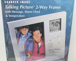 Sharper Image Talking Picture 2-Way Frame w/ Message, Alarm Clock &amp; Temp... - £18.15 GBP
