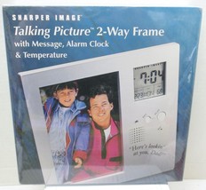 Sharper Image Talking Picture 2-Way Frame w/ Message, Alarm Clock &amp; Temperature - £17.84 GBP
