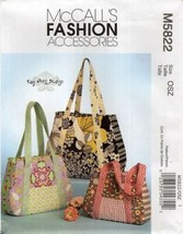 McCall's M5822 Kay Whitt Design Tote Bag in 3 Sizes, One Size Only - $13.23