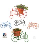 FARM TRACTOR PLANT STAND -Wrought Iron Flower Pot Holder in 5 Colors USA... - £52.21 GBP