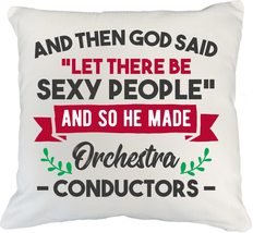 Make Your Mark Design Orchestra Conductor White Pillow Cover for Musicia... - $24.74+
