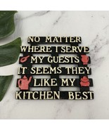Vintage Metal Trivet Wall Hanging Kitchen Saying Cooking 70s Cute Countr... - £14.78 GBP