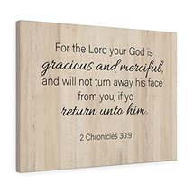 Express Your Love Gifts Bible Verse Canvas Gracious and Merciful 2 Chronicles 30 - £82.30 GBP