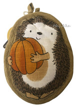 Envogue Hedgehog Pot Holders Set of 2 Brown Orange Autumn Thanksgiving Fall - $22.42