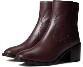42 GOLD Women&#39;s Miley Leather Booties, Size 10, Burgundy - £45.74 GBP