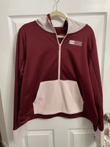 Womens Under Armour Half Zip Loose Fit Front Pocket Hoodie NWT XL - $23.36