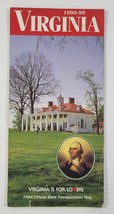*L2) 1998-99 Virginia Official State Foldable Transportation Map - $9.89