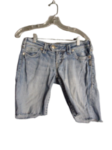 Silver Jeans Tuesday Bermuda Jean Shorts Light Wash Distressed  Women&#39;s ... - $11.58