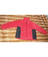 Colombia Boys Fleece Jacket Full Zip Up Youth Sz 4 Red Black - $301.74 MXN