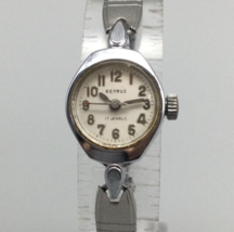 Vintage Benrus Watch Women Silver Tone 17 Jewels Round Dial Manual Wind 6.5" - $29.69