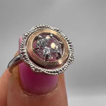 Vintage Cute Ring Gilt Sterling Silver 925 Stone Jewelry Women's Stamped... - $95.00