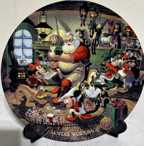 Disney Christmas 1993 Santa’s Workshop Plate  Vintage Open Box  MINT - £27.29 GBP