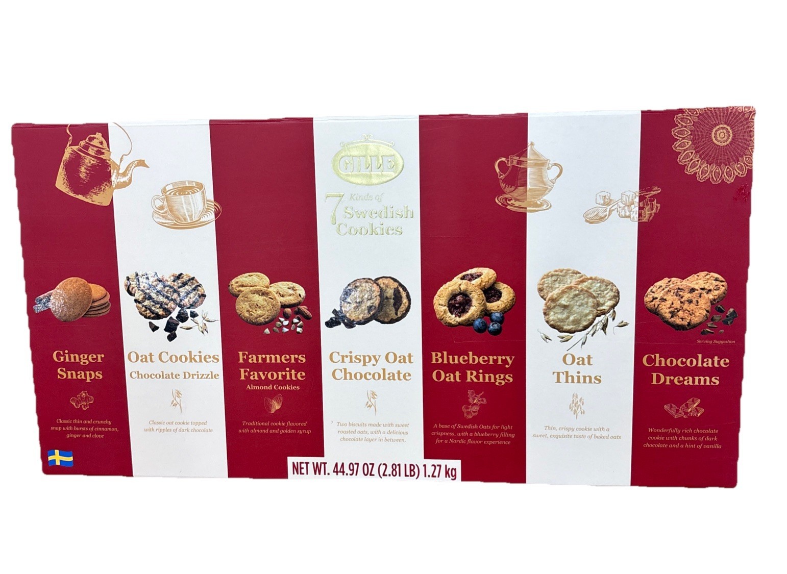 Gille Swedish Cookies, Assorted Colors (44.97 Ounce) Christmas Gif Cookies - $26.50