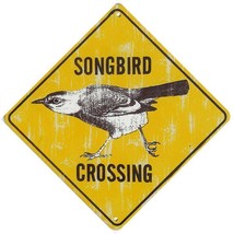 Songbird Crossing Sign 6&quot; Square Nature Metal Sign - $14.95