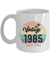 Vintage 1985 Coffee Mug 39 Year Old Retro Sunset White Cup 39th Birthday Gift - £11.70 GBP