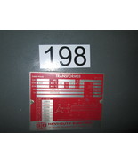 Hammond 1000KVA 12470-575Y/332V 3ph Dry Type NEMA 1 Transformer Used E-Ok - $20,811.11 CAD