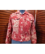 Ladies  Monterey Bay Clothing Company Floral Jacket  Size Large ? Red white - £14.00 GBP