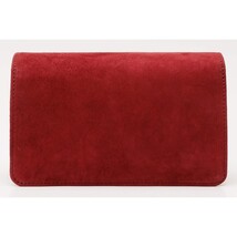 The California Burgundy Suede Leather Handbag image 4