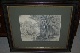 1871 Antique James Walsh Engraver Drawing Sketch New York City Hudson River - £96.74 GBP