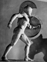 Greek POSTER.Vintage B&amp;W Fighting position Sculpture House decor Art.1736 - $17.82+