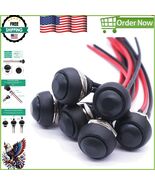 6 Pcs Waterproof 12mm Momentary Push Button Switch with Pre-Soldered Wires - $26.56 CAD