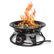 Portable Propane Fire Pit, 21-Inch, 58,000 Btu With Fire Pit Cover &amp; Car... - £226.52 GBP