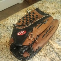 RAWLINGS Renegade 13.5" RS1358 Black Brown Leather Right Handed Fielders Glove - $58.41