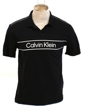 Calvin Klein Signature Black Short Sleeve No Button Polo Shirt Small S M... - £54.81 GBP