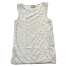 Zara Collection Women Laser Cut Sheer Sleeveless White Shirt S - £7.77 GBP