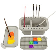Paint Brush Cleaner, Paint Brush Holder And Organizers With Palette For ... - £24.23 GBP