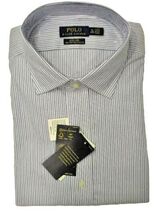GENUINE POLO RALPH LAUREN MEN'S SIZE  5XL TALL  21 36/37 BLUE WHITE COTT... - $59.90