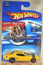 2005 Hot Wheels Faster Than Ever #101 Muscle Mania 1/5 1971 PLYMOUTH GTX Yellow - £12.13 GBP