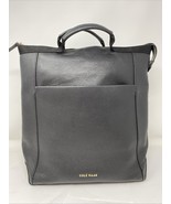 Cole Haan Black Pebbled Leather Back Pack 16&quot; W x 15&quot;H x 5&quot;D - $94.99