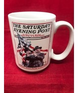  NORMAN ROCKWELL Patriotic Coffee Mug &quot;The Saturday Evening Post&quot; Civil ... - £14.75 GBP