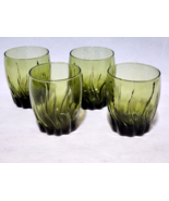 Anchor Hocking CENTRAL PARK IVY GREEN Swirl Double Old Fashioned Glass S... - $19.78