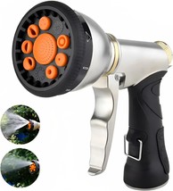 Garden Hose Nozzle - Heavy Duty Metal High Pressure Hose Nozzle With 9 D... - $37.99