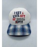 PRCA Pro Rodeo Plaid I Get A Kick Out Of Rodeo Hat Strapback Baseball Ca... - $19.79