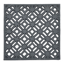 Decorative Square Black Cast Iron Trivet Ornate Diamond Hot Pad Decor 5.25&quot; Wide - £11.59 GBP